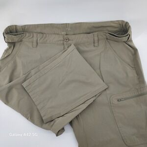 Huk Performance Fishing Cargo Pants Khaki Size 3XL Water Resistant  Zip Pockets